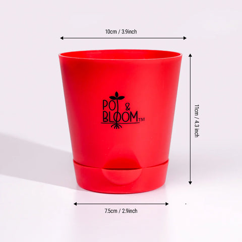 4-inch self-watering Pot - Set of 3