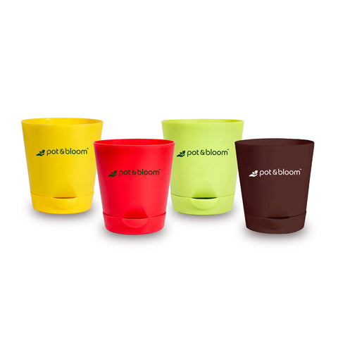5-inch self-watering Pot - Set of 4