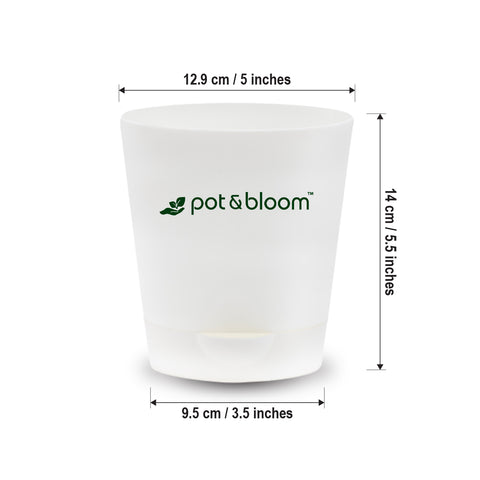 5-inch self-watering Pot - Set of 5