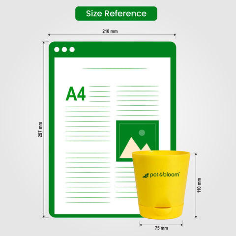 4-inch self-watering Pot - Set of 5