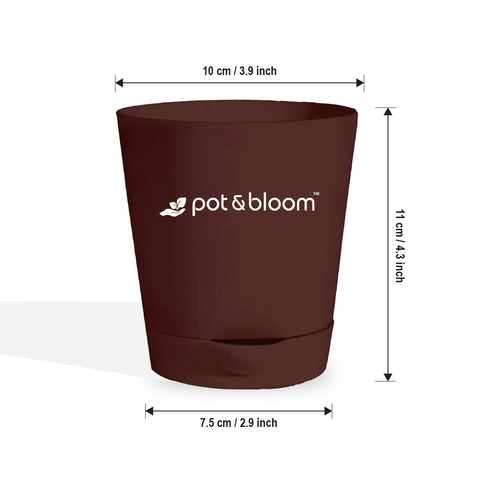 4-inch self-watering Pot - Set of 5