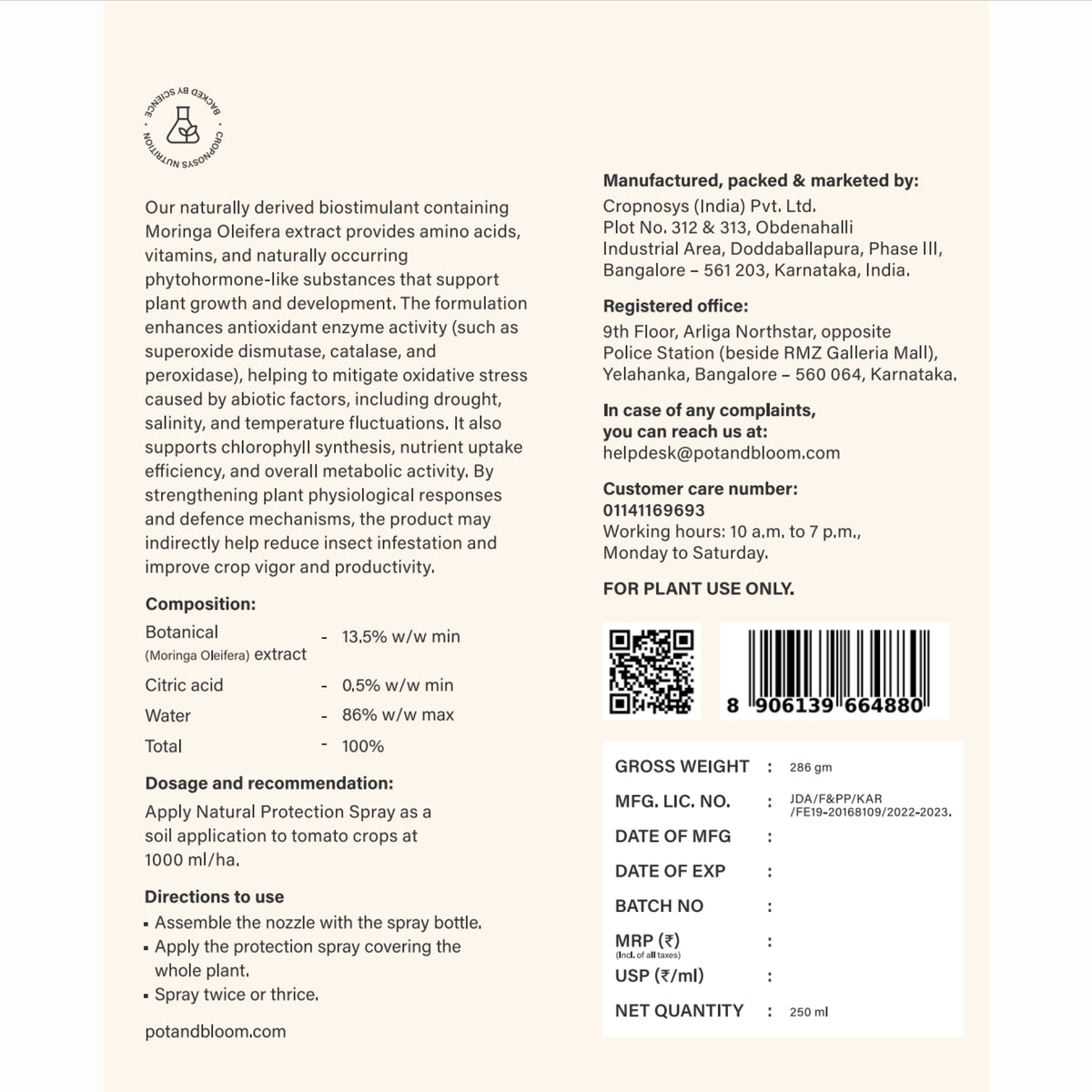 Biostimulant Natural Protection Spray