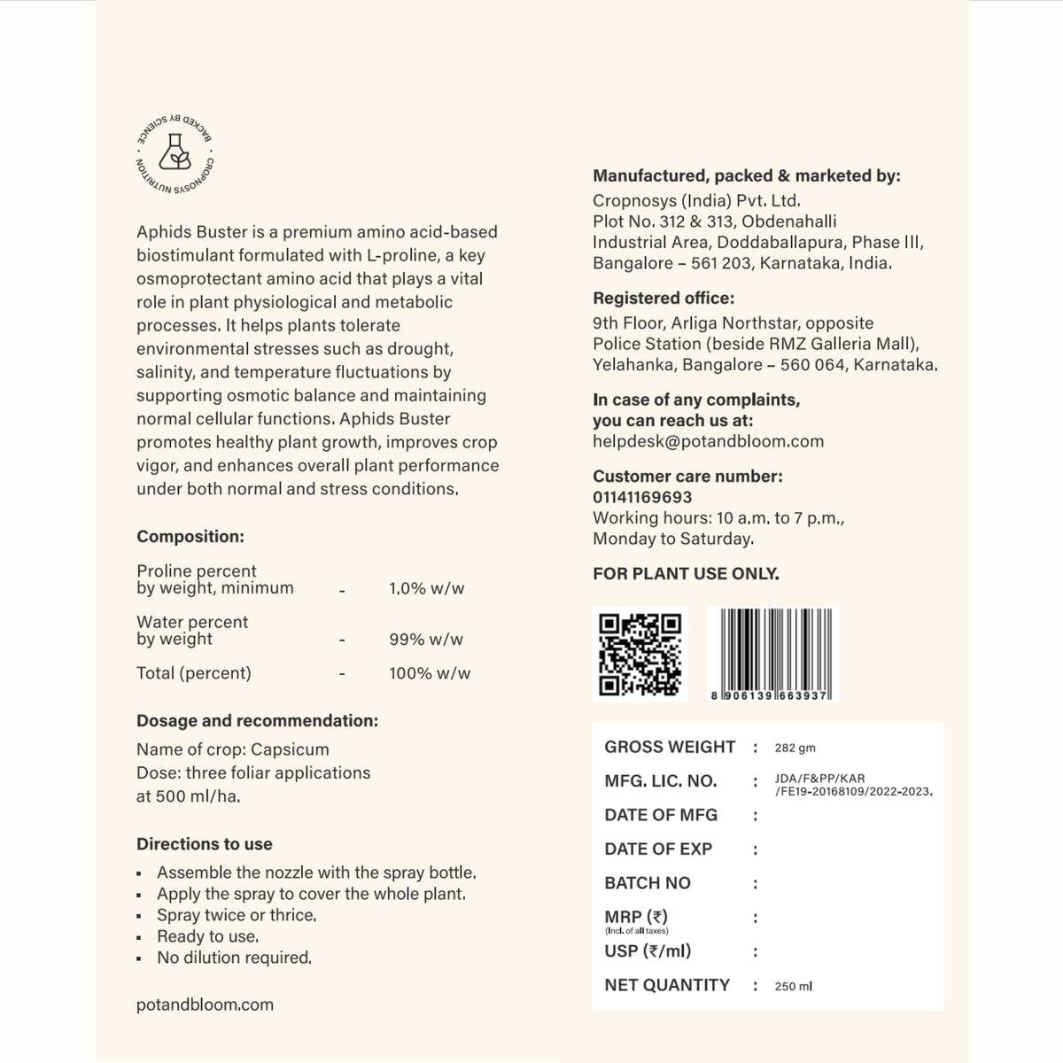 Biostimulant APHIDS Buster