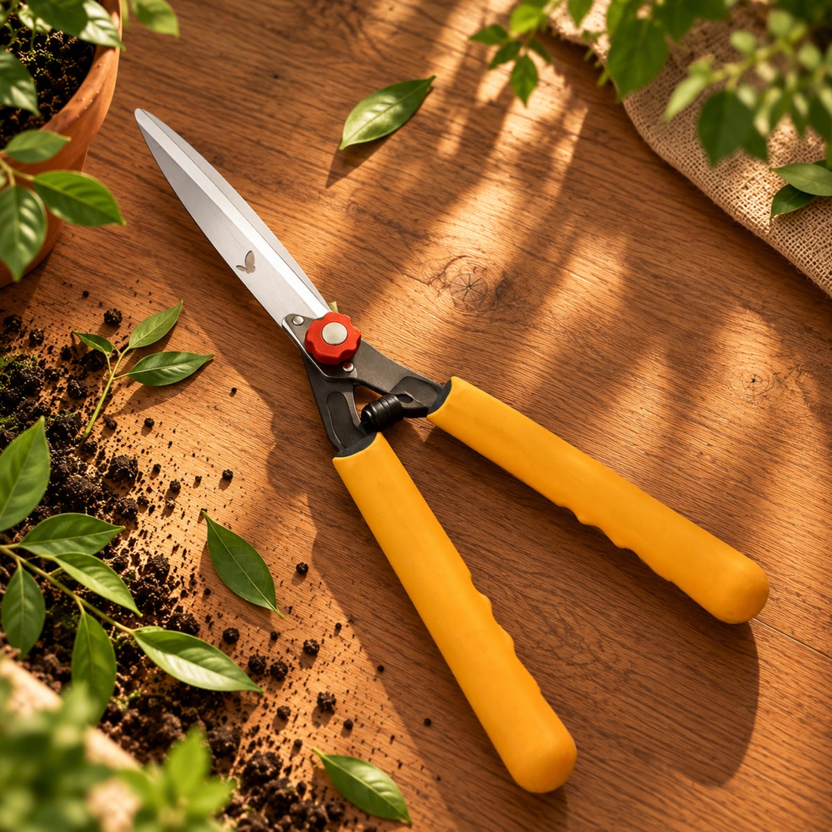 Hedge Shear with Plastic Handle - 10 Inch